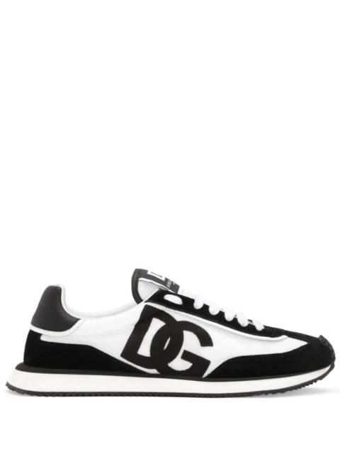 logo-print lace-up trainers