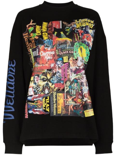 We11done horror collage print sweatshirt