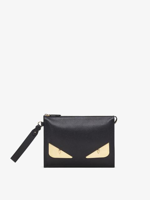 FENDI Black leather pouch