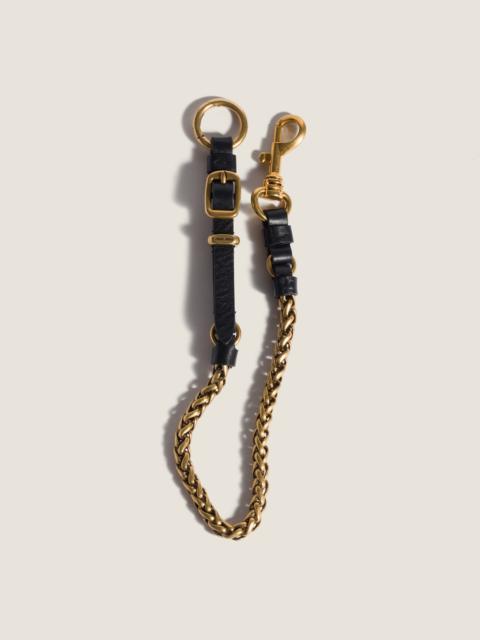 Miu Miu Metal and leather key ring trick