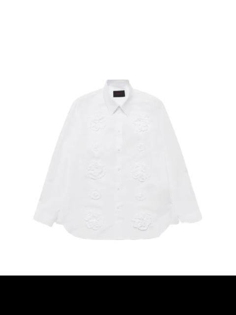 Simone Rocha FRILL FLOWER EASY SHIRT - WHITE
