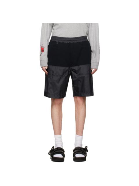 UNDERCOVER Black Paneled Shorts