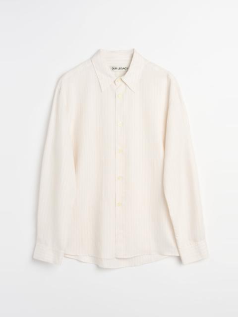 Our Legacy Beyond Shirt Cream Stripe Ceremony Viscose