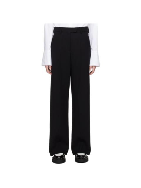 Valentino Black Creased Trousers