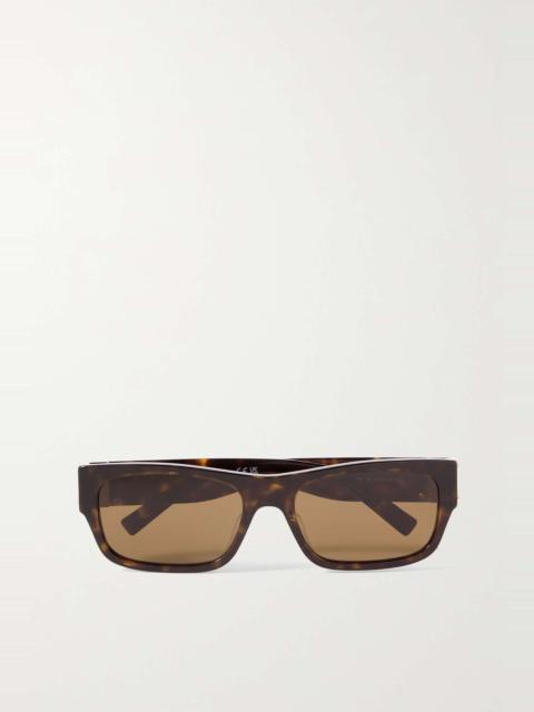 Givenchy 4G rectangular-frame tortoiseshell acetate sunglasses