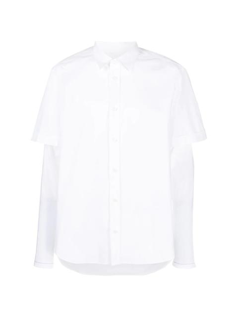 layered-sleeve Marley cotton shirt