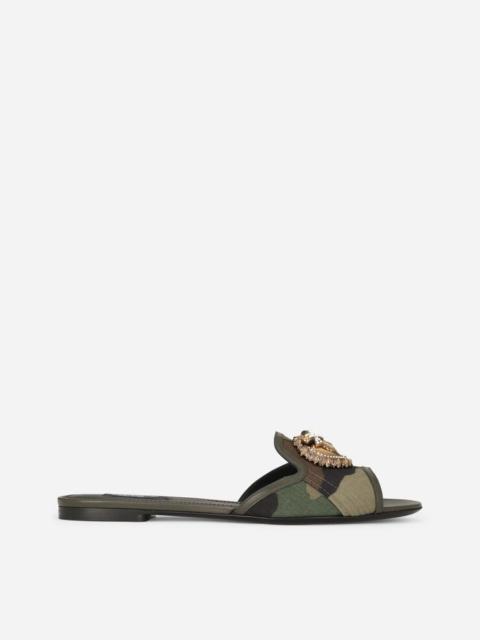 Devotion sliders in camouflage patchwork