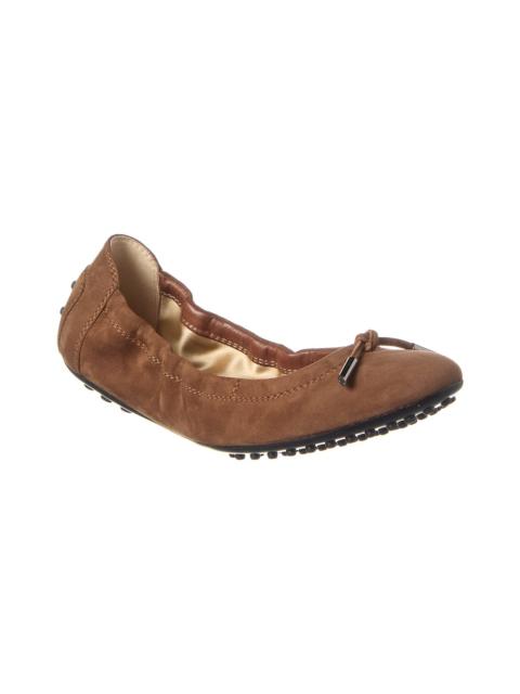 Tod's TOD’s Knot Detail Suede Flat
