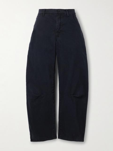 NILI LOTAN Emerson Cotton-blend Twill Tapered Pants