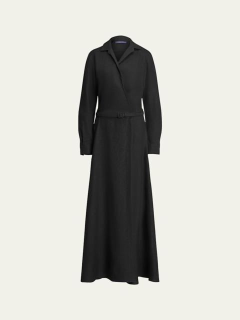Ralph Lauren Aniyah Belted Linen Day Dress
