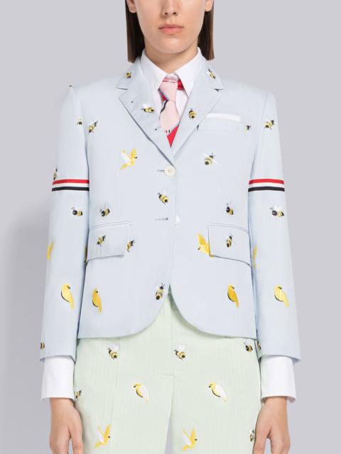 Thom Browne Cotton Twill Birds and Bees High Armhole Sport Coat