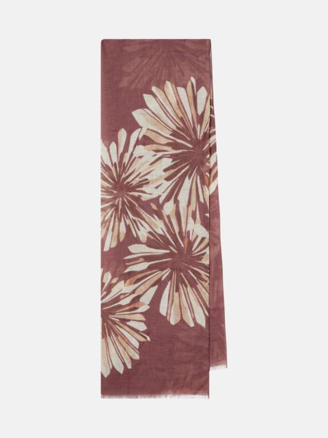 Brunello Cucinelli Floral linen scarf