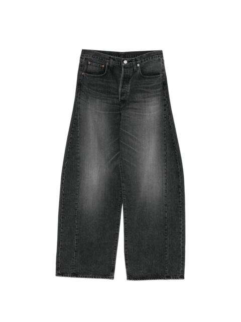 ssstein deformation wide-leg jeans