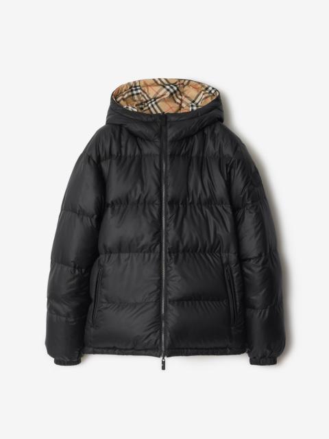 Burberry Reversible Check Hooded Puffer Jacket