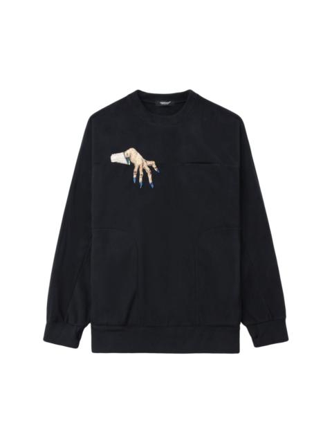 embroidered-motif crew-neck sweatshirt