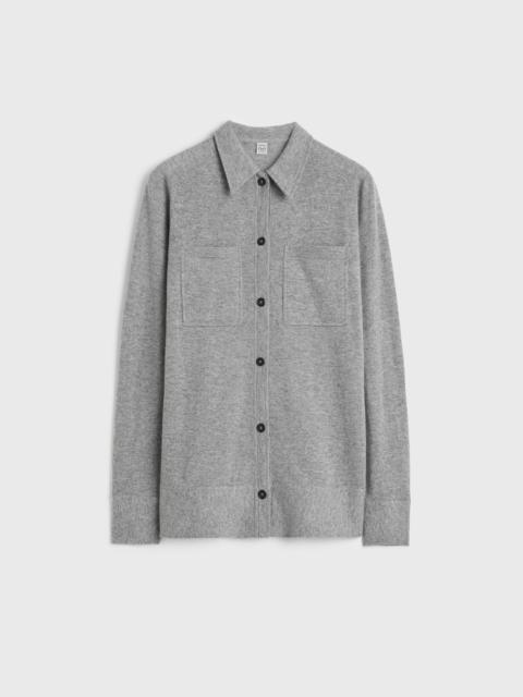TOTEME Cashmere shirt grey melange