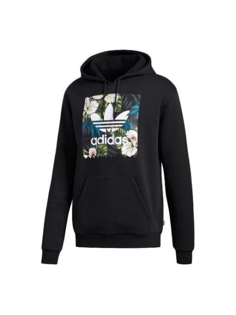 adidas adidas originals Adifloral Hoody Sweatshirt For Men Black FM7305