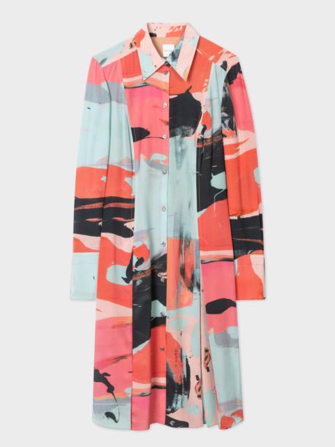 Paul Smith Silk 'Abstract Landscape' Shirt Dress