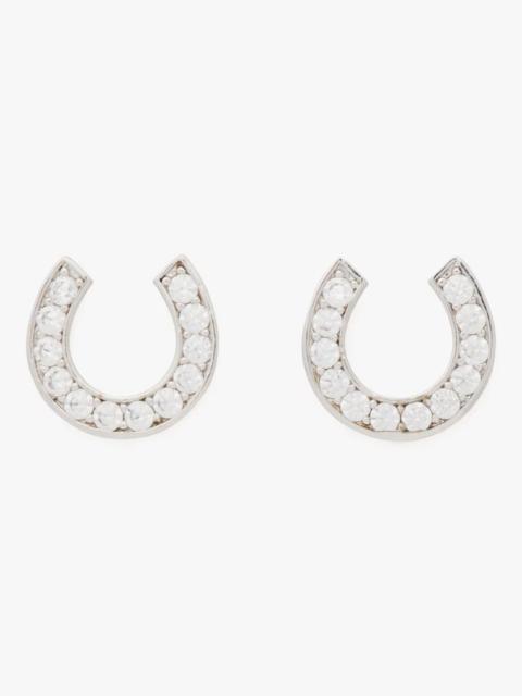 kate spade Lucky Charm Pavé Horseshoe Studs
