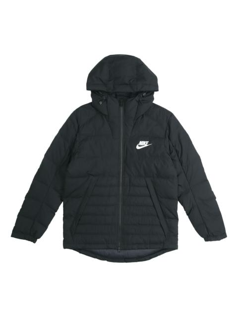 Nike Men's Nike Hooded Cozy Black Down Jacket AJ7947-010