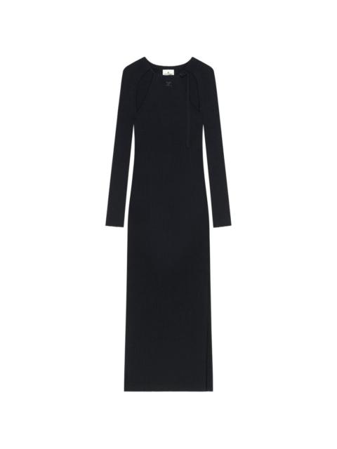 courrèges cut-out ribbed long dress