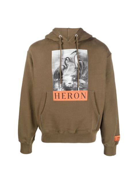 graphic-print cotton hoodie