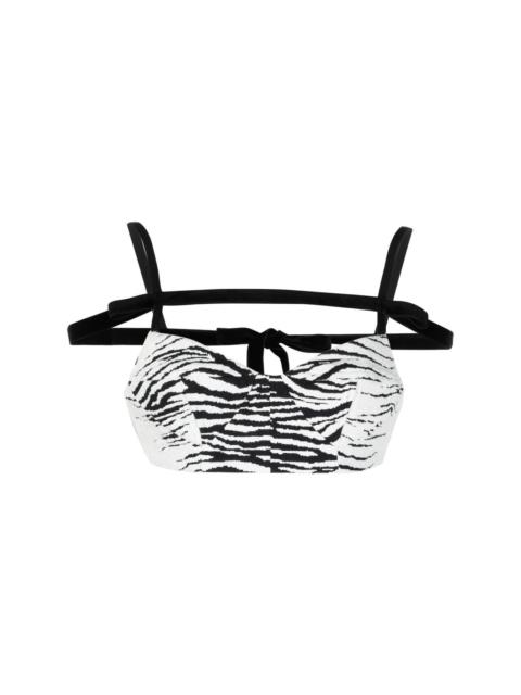 THE ATTICO zebra-print cropped top