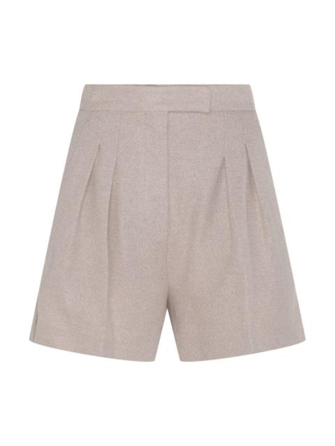 beige cotton shorts