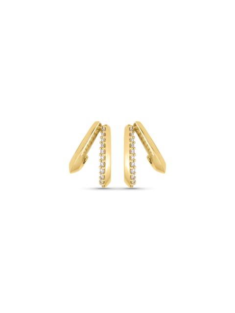 STONE AND STRAND Blair Diamond Pave Cuff Earrings