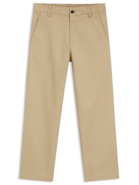 HUGO STRAIGHT-FIT PANTS IN MERCERIZED STRETCH COTTON