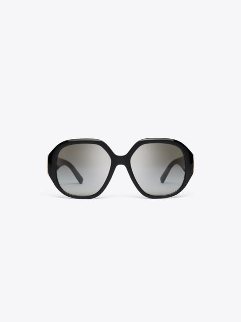TORY BURCH Eleanor Oversized Round Sunglasses