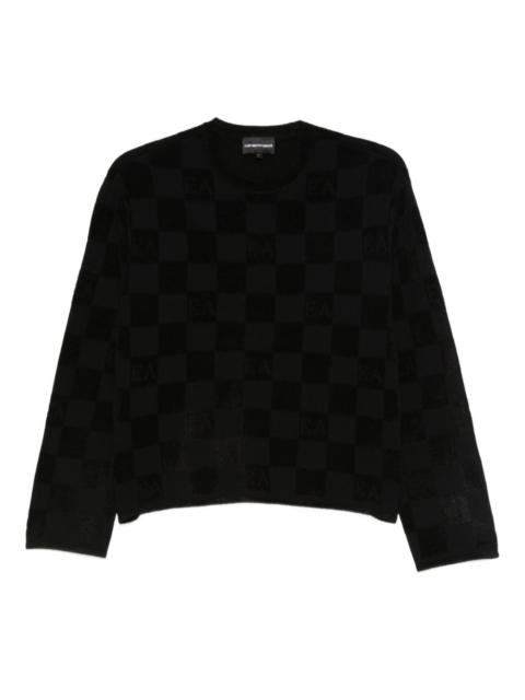 EMPORIO ARMANI checked sweater