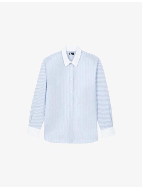 The Kooples Striped Relaxed-Fit Cotton Shirt