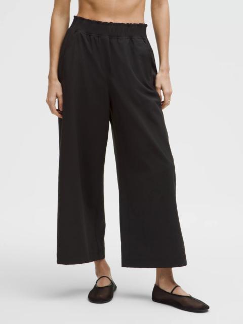 lululemon Stretch Woven Ruffle-Waist Wide-Leg Cropped Pant