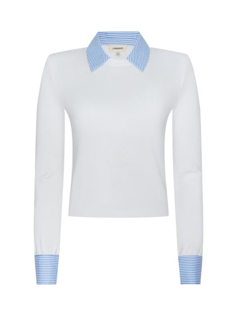 L'AGENCE April Poplin Collar Pullover