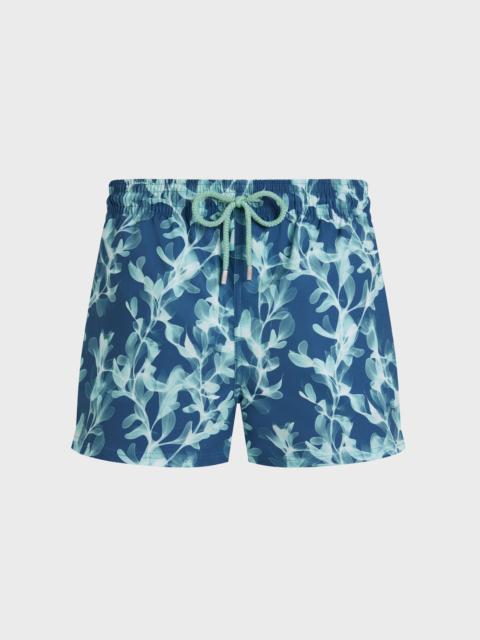 Vilebrequin MEN SHORT STRETCH SWIM TRUNKS X-RAY SEAWEED