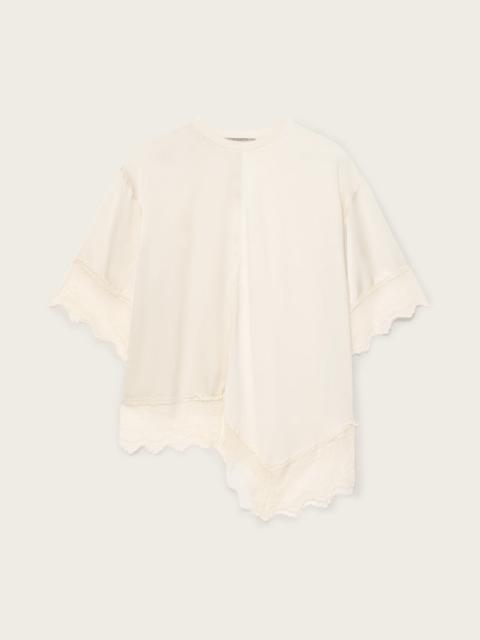 ALLSAINTS LENNY SHORT SLEEVE LACE T-SHIRT