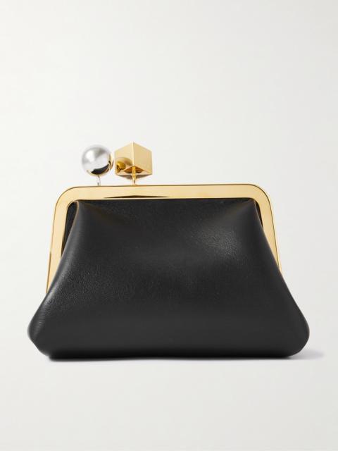 JACQUEMUS Le Berlingot Embellished Textured-leather Clutch