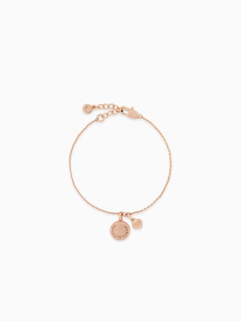 EMPORIO ARMANI ROSE GOLD-TONE BRASS PENDANT BRACELET