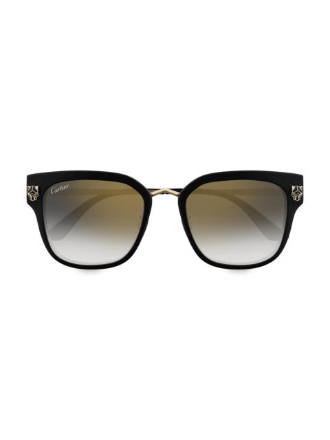 Cartier Women's Panthère Light 55MM Round Sunglasses - Grey Multi Black