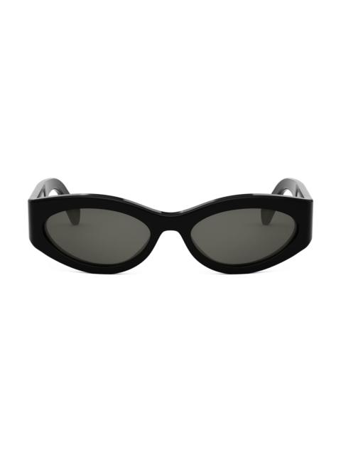 CELINE Men's Monochroms 56MM Geometric Sunglasses - Black Dark Grey