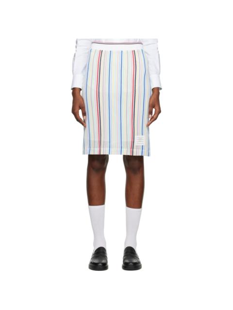 Thom Browne Multicolor Striped Midi Skirt