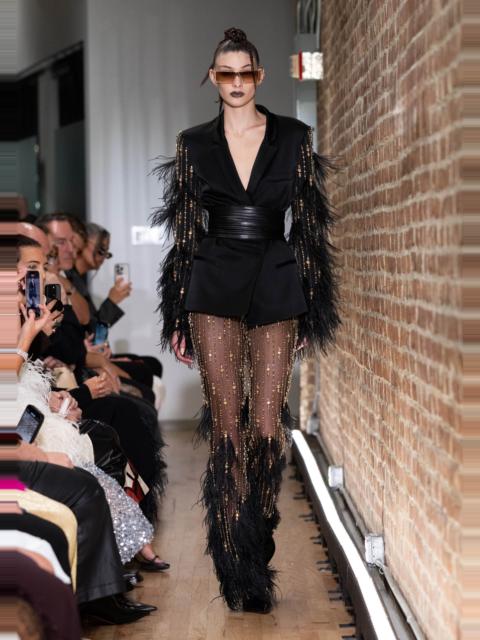 LAPOINTE Deco Stripe Embroidery Flare Pant