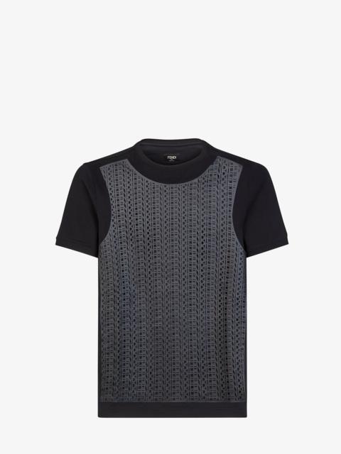 FENDI Black jersey T-shirt