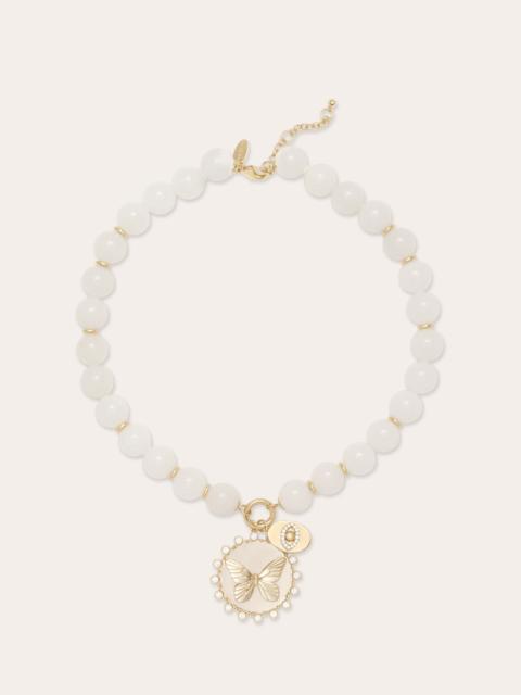 RAMY BROOK Reva Butterfly Charm Beaded Necklace