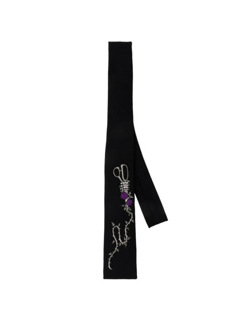 Yohji Yamamoto embroidered-scissors tie