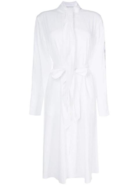 PETER DO belted-waist button-down dress