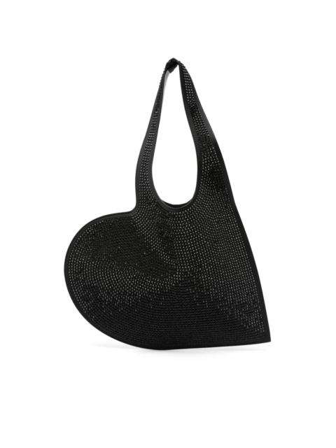 COPERNI mini Heart crystal-embellished tote bag