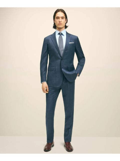 Brooks Brothers Slim Fit Wool Windowpane 1818 Suit