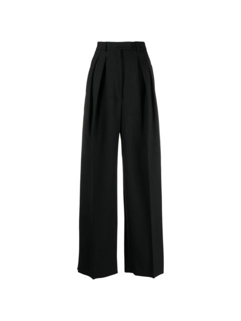 high-waisted wide-leg trousers